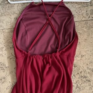 Burgundy maxi dress. Lulus mythical kind of love EUC